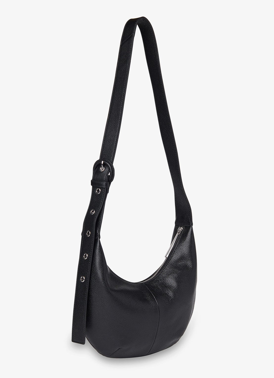 Whistles Small Sia crossbodytas van leer - detail 4 zwart