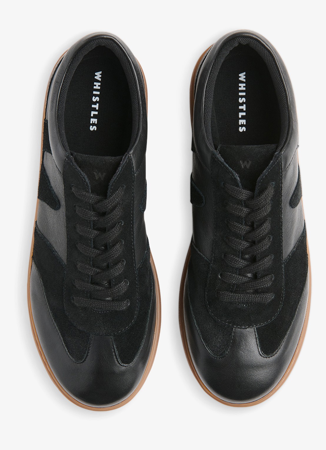 Whistles Sneaker van suède - detail zwart