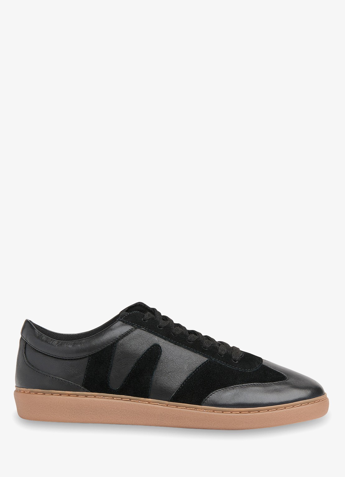 Whistles Sneaker van suède - voorkant 3 zwart