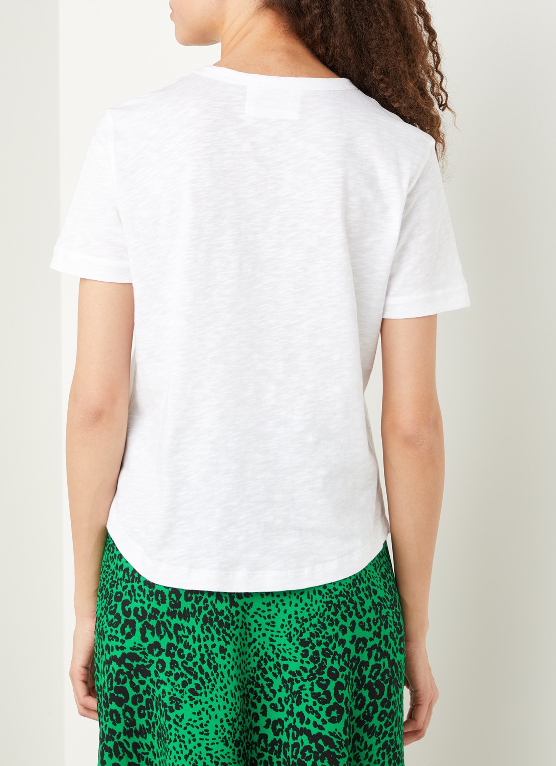 Whistles T-shirt in mêlée - achterkant 4 wit