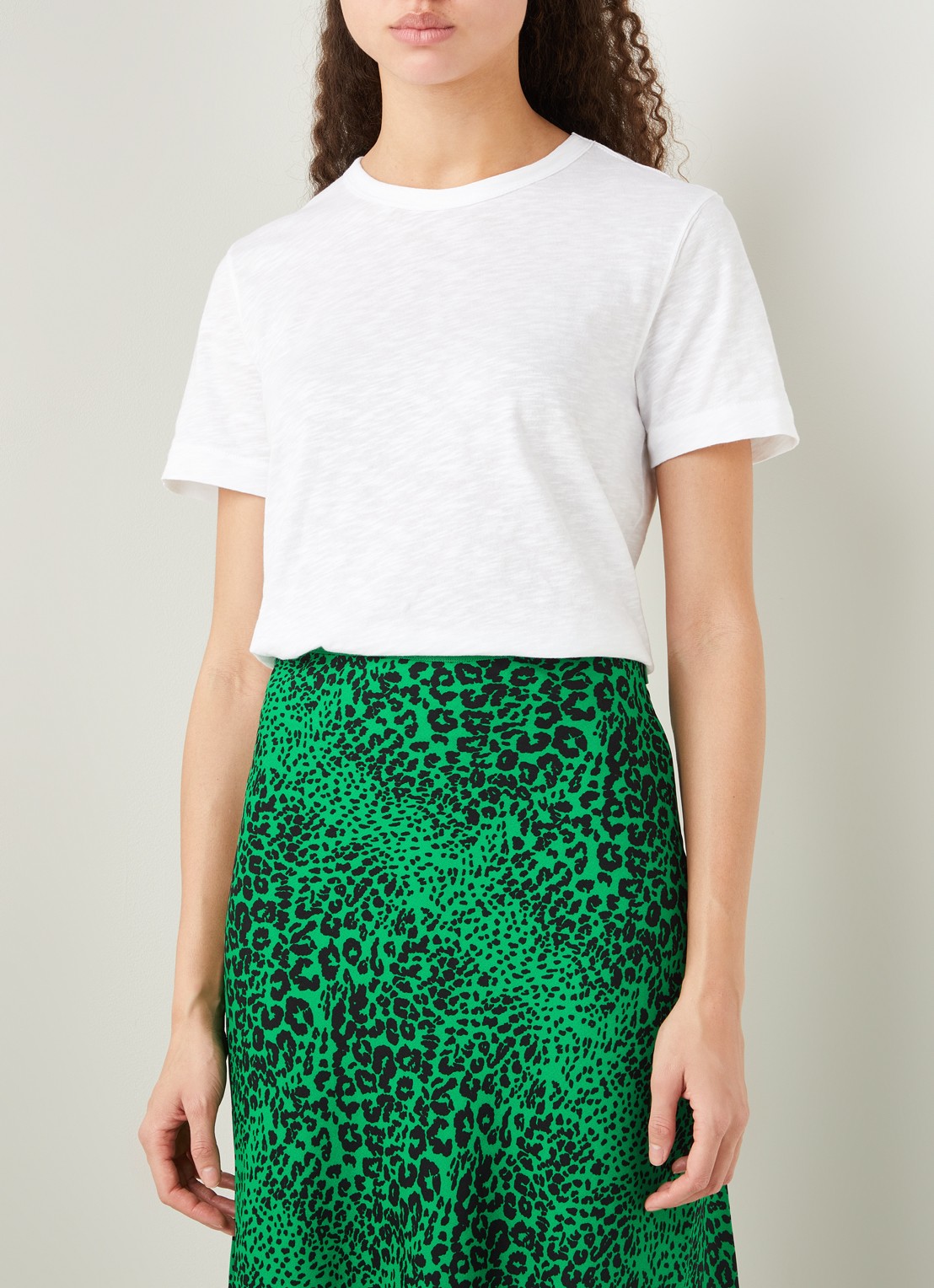 Whistles T-shirt in mêlée - detail 3 wit