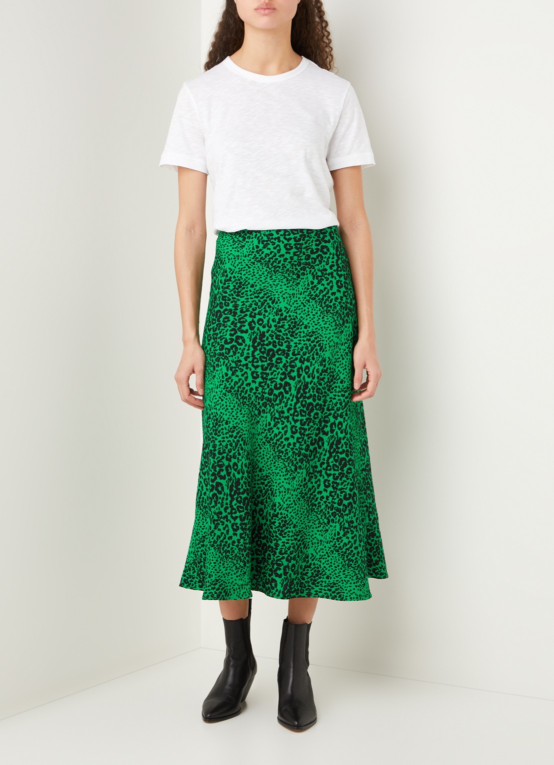 Whistles T-shirt in mêlée - voorkant 2 wit
