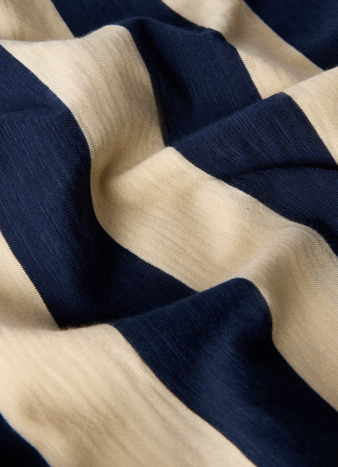 Whistles T-shirt met streepprint - detail 5 donkerblauw