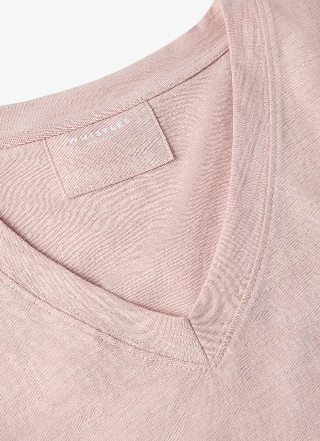Whistles T-shirt met V-hals - detail 6 oudroze