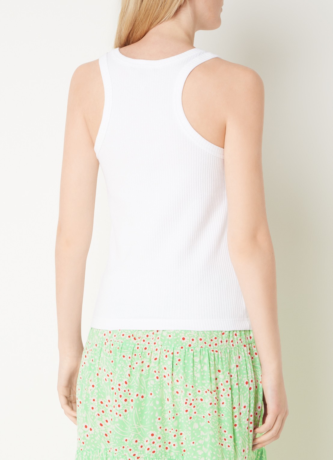 Whistles Tanktop van katoen met ribstructuur - achterkant 2 wit