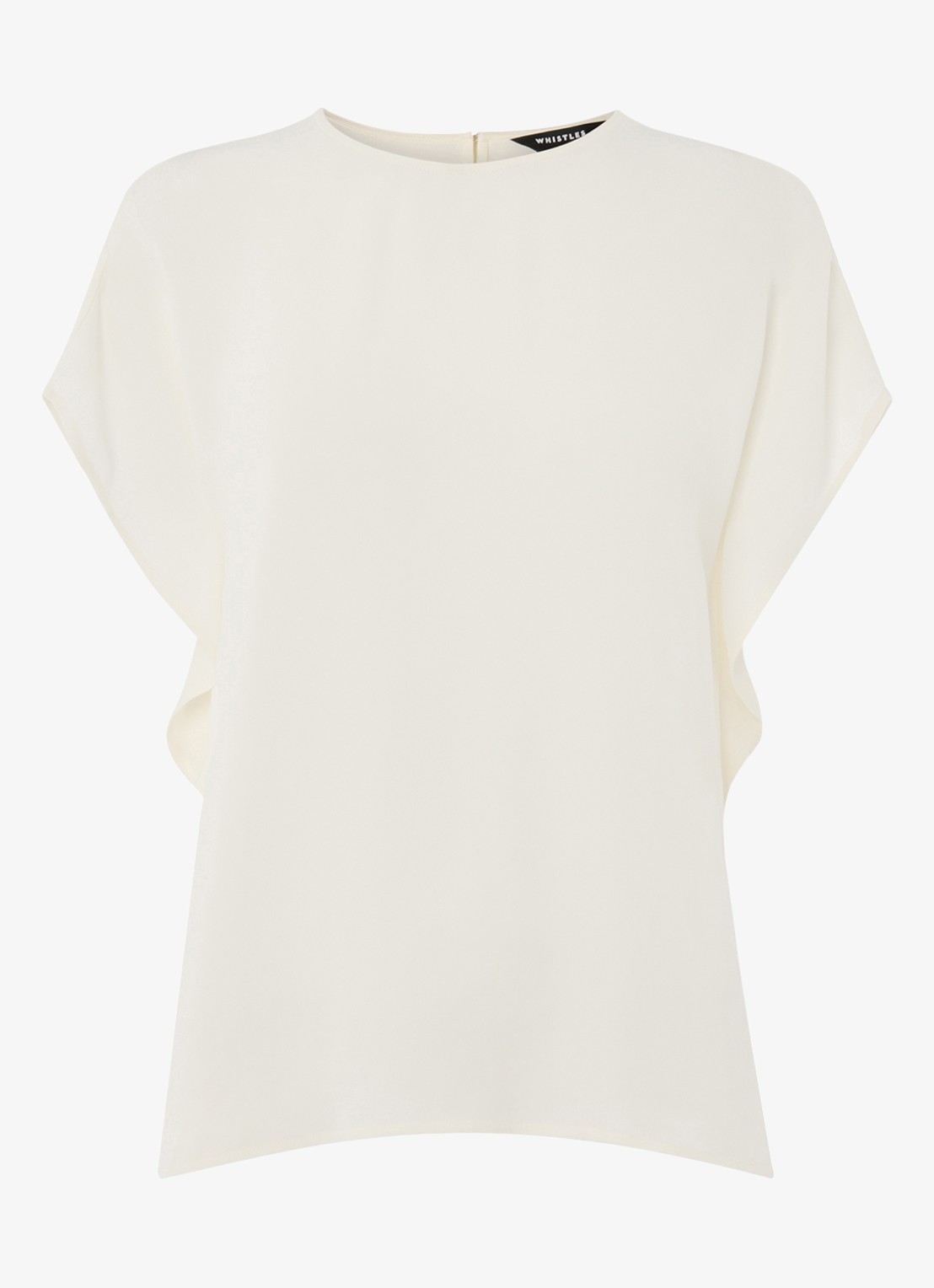 Whistles Top met vlindermouw - voorkant ivoor