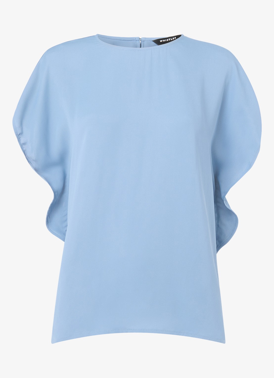 Whistles Top met vlindermouw - voorkant lichtblauw