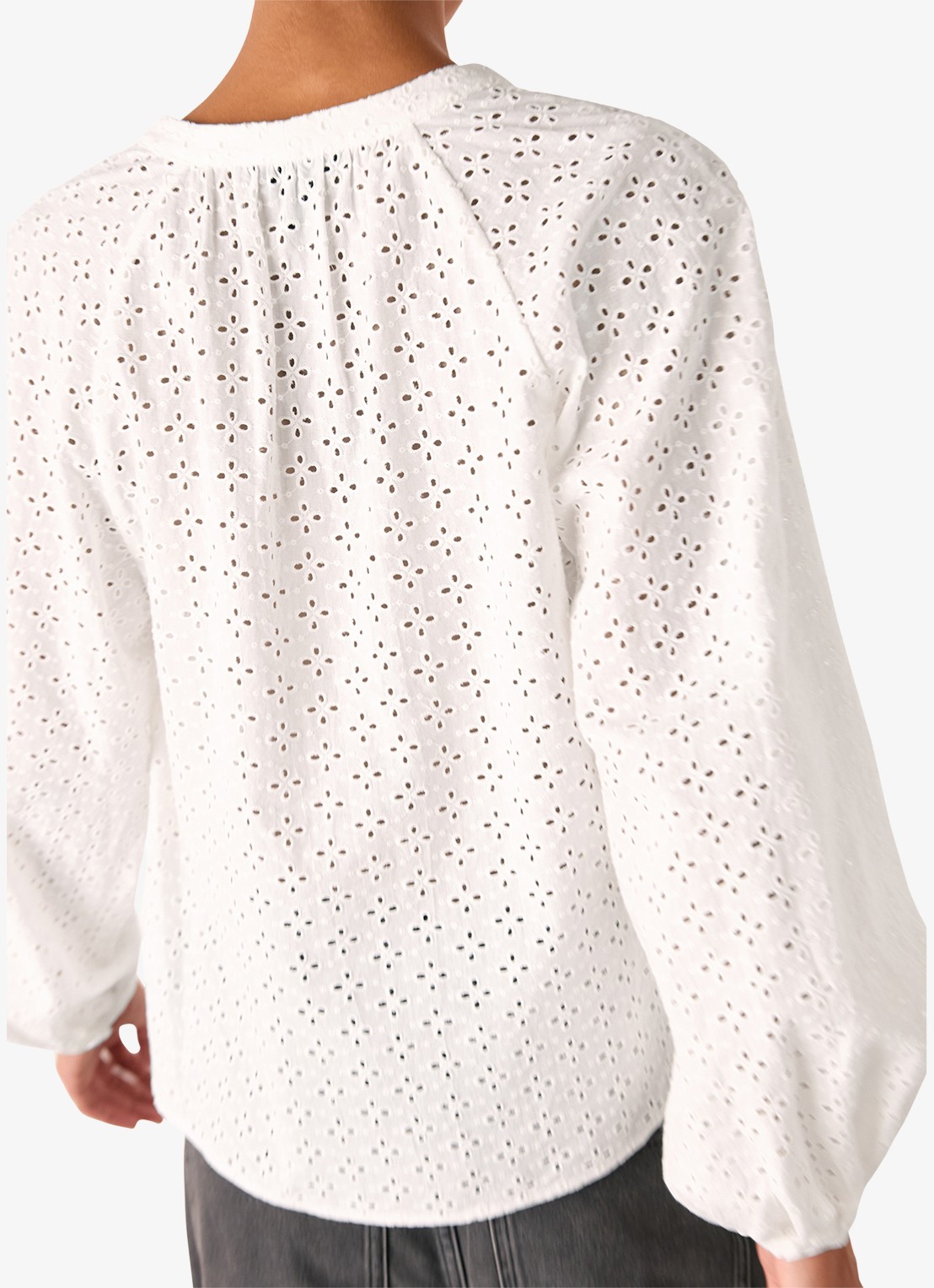 Whistles Tuniek met opengewerkt dessin - achterkant 2 wit