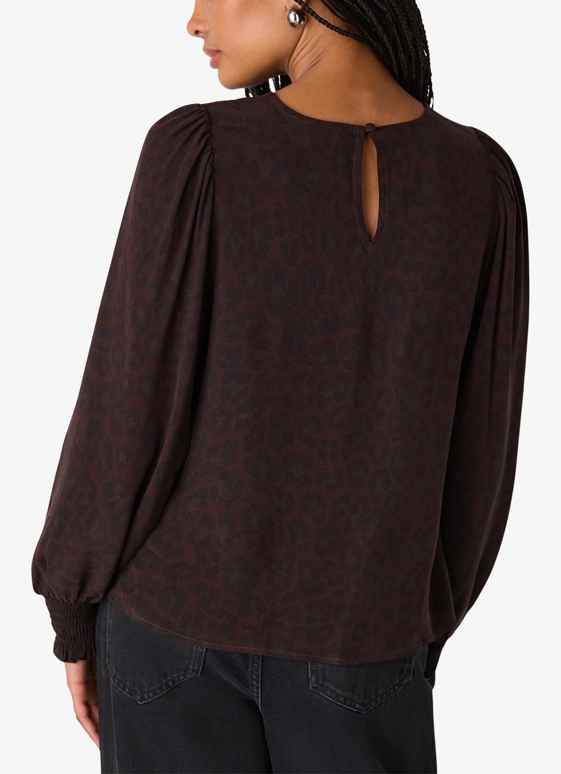 Whistles Tuniek met pofmouw - achterkant 2 zwart