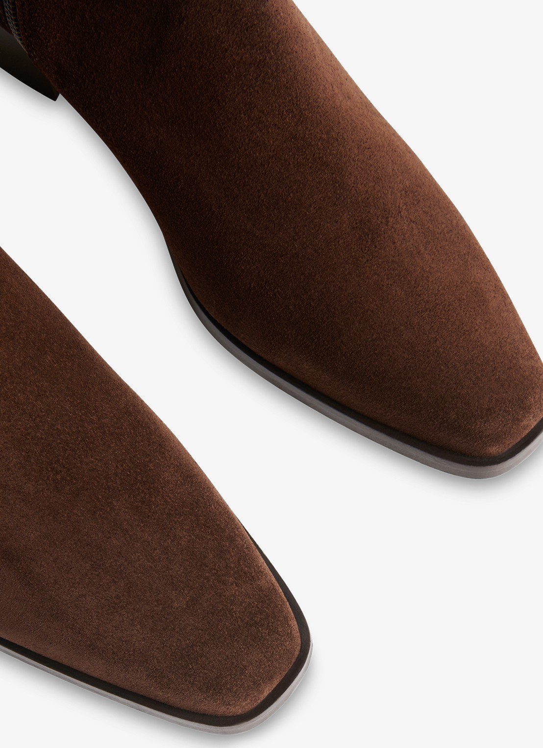Whistles Western laars van suède - detail 3 chocoladebruin