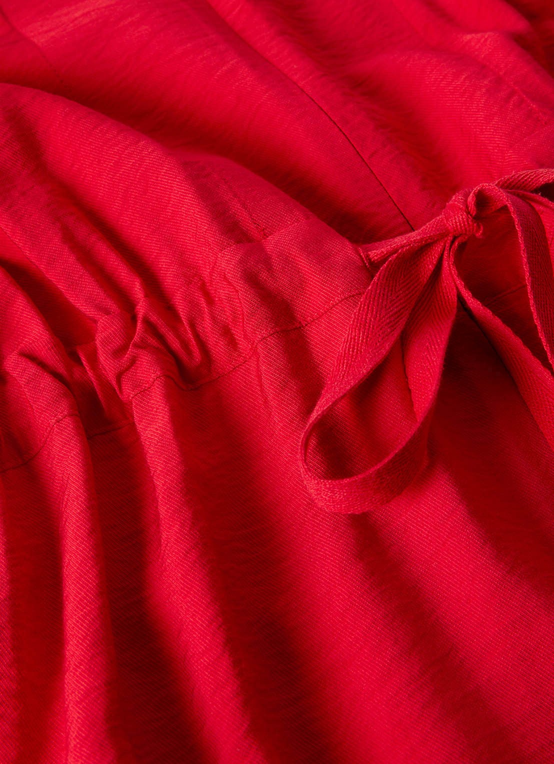 Whistles Wide fit jumpsuit met strikceintuur - detail 5 steenrood
