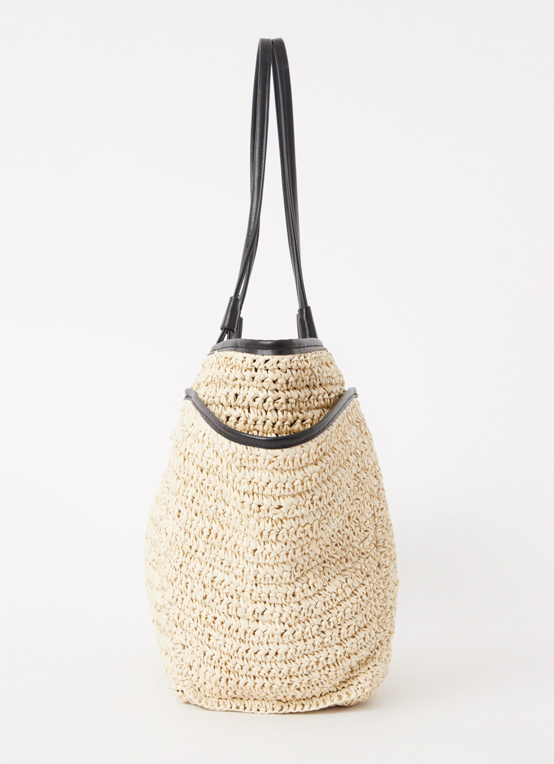 Whistles Zoelle shopper van stro - detail 4 beige