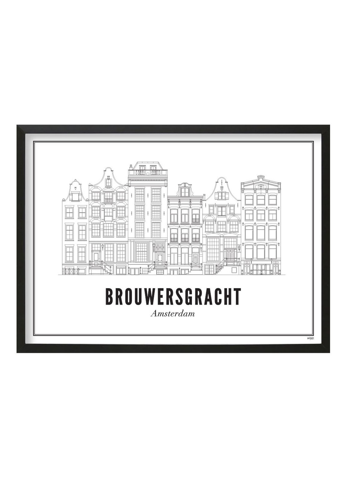 WIJCK. Amsterdam Brouwersgracht print - detail wit