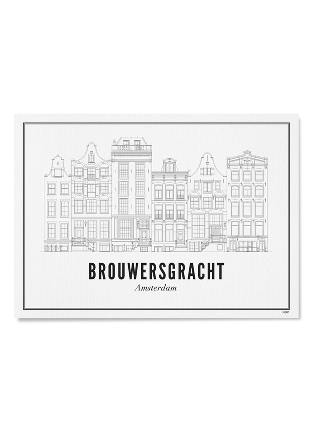 WIJCK. Amsterdam Brouwersgracht print - voorkant 3 wit