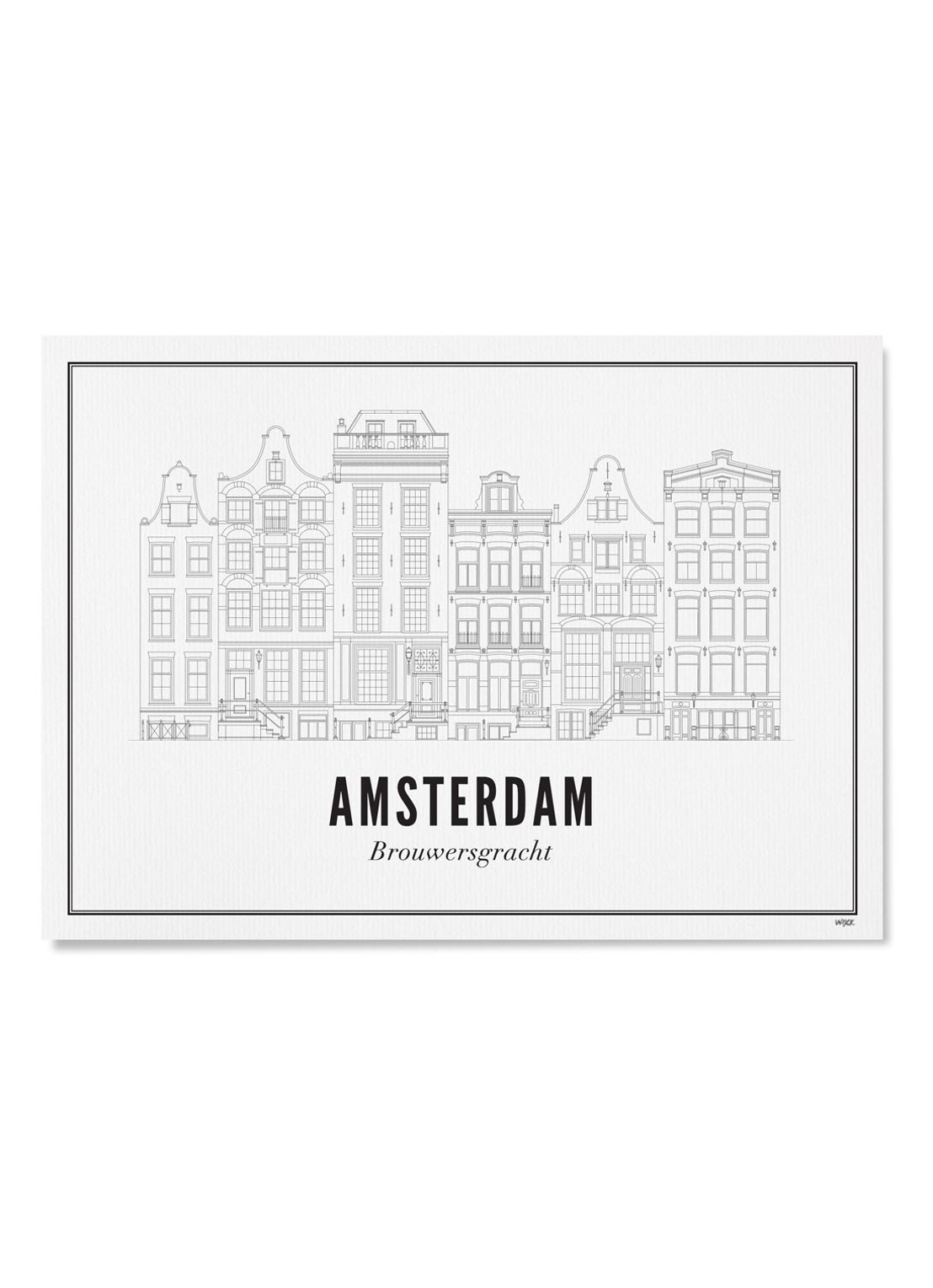 WIJCK. Amsterdam Brouwersgracht print - detail 2 wit