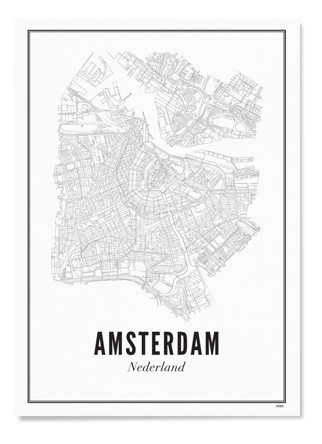 WIJCK. Amsterdam Stad print - detail 3 wit