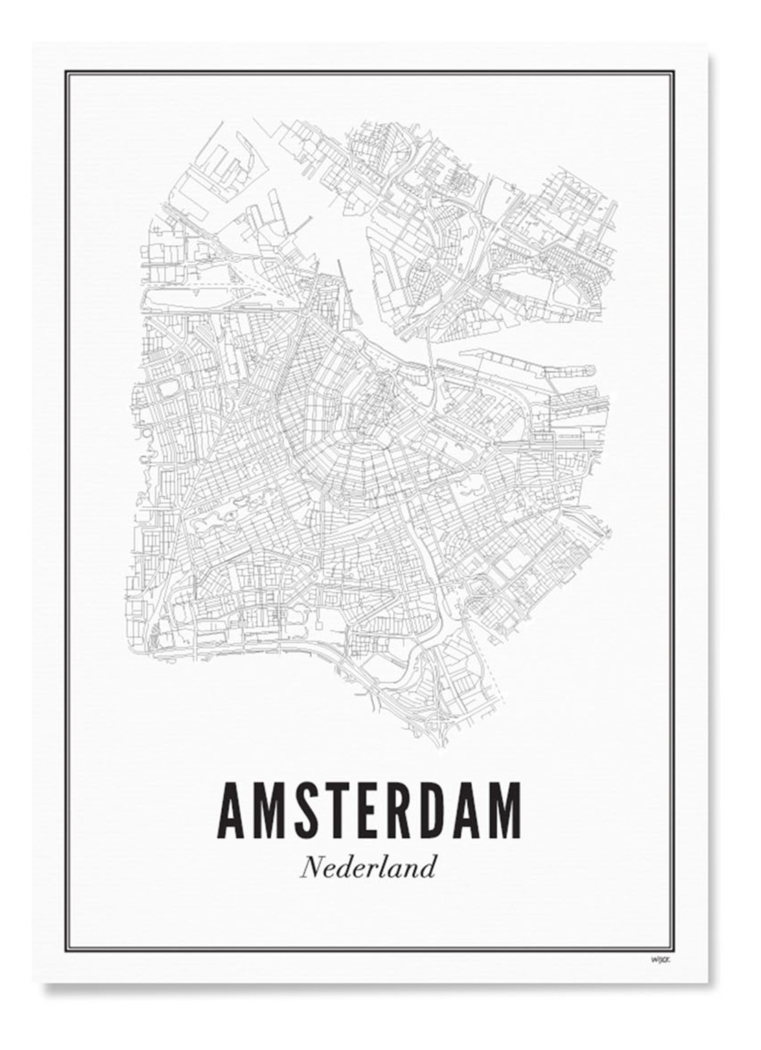 WIJCK. Amsterdam Stad print - voorkant wit
