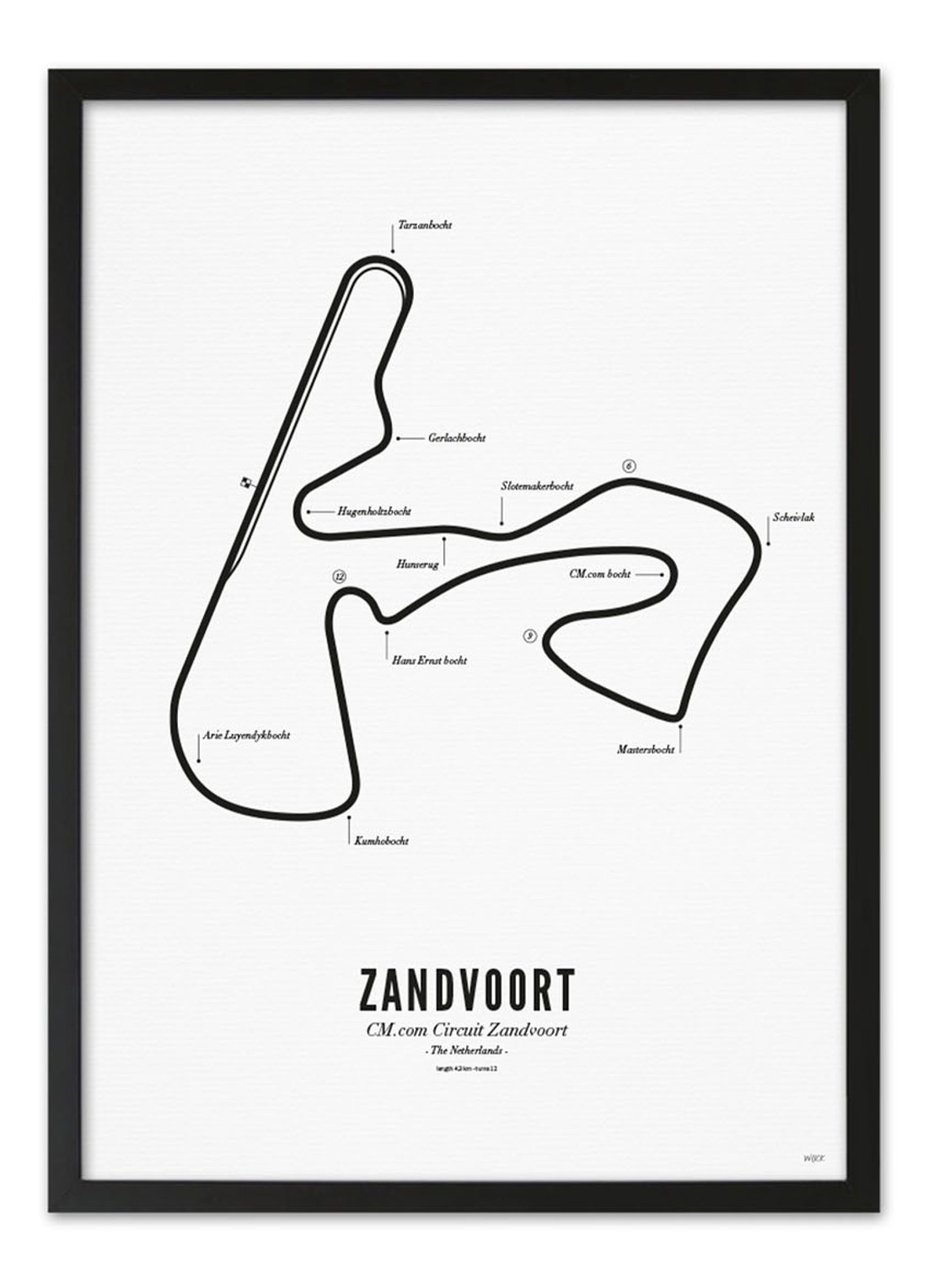 WIJCK. Circuit Zandvoort print 30 x 40 cm - detail 3 wit