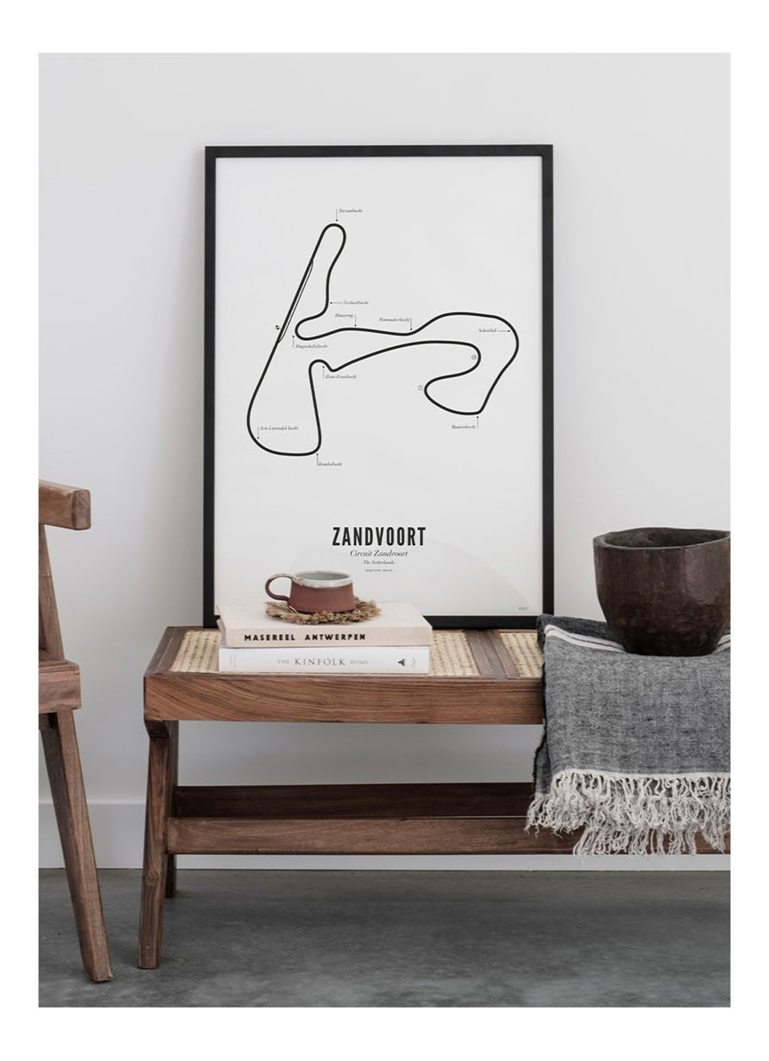 WIJCK. Circuit Zandvoort print 30 x 40 cm - voorkant 2 wit