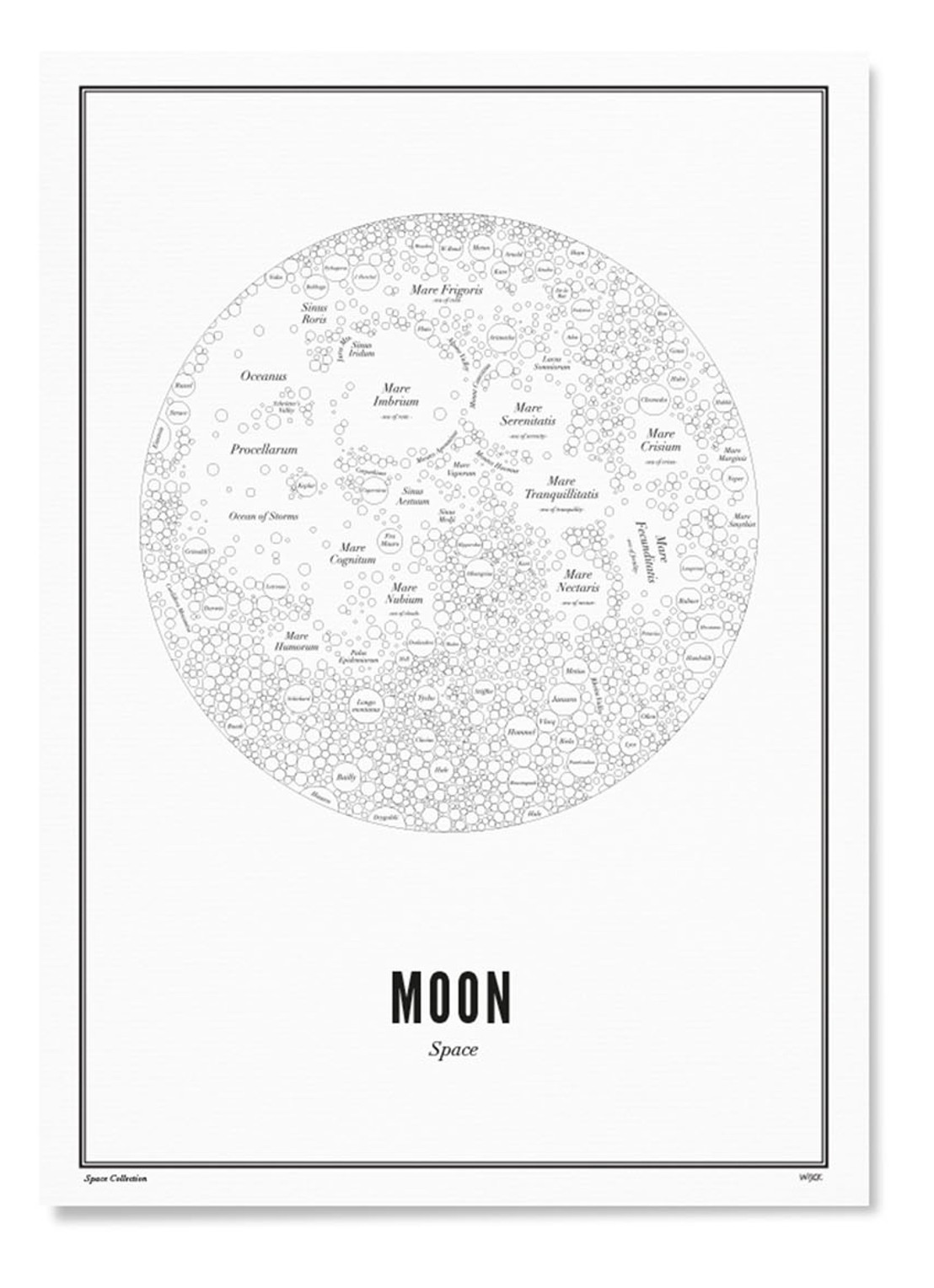 WIJCK. Moon print - voorkant wit