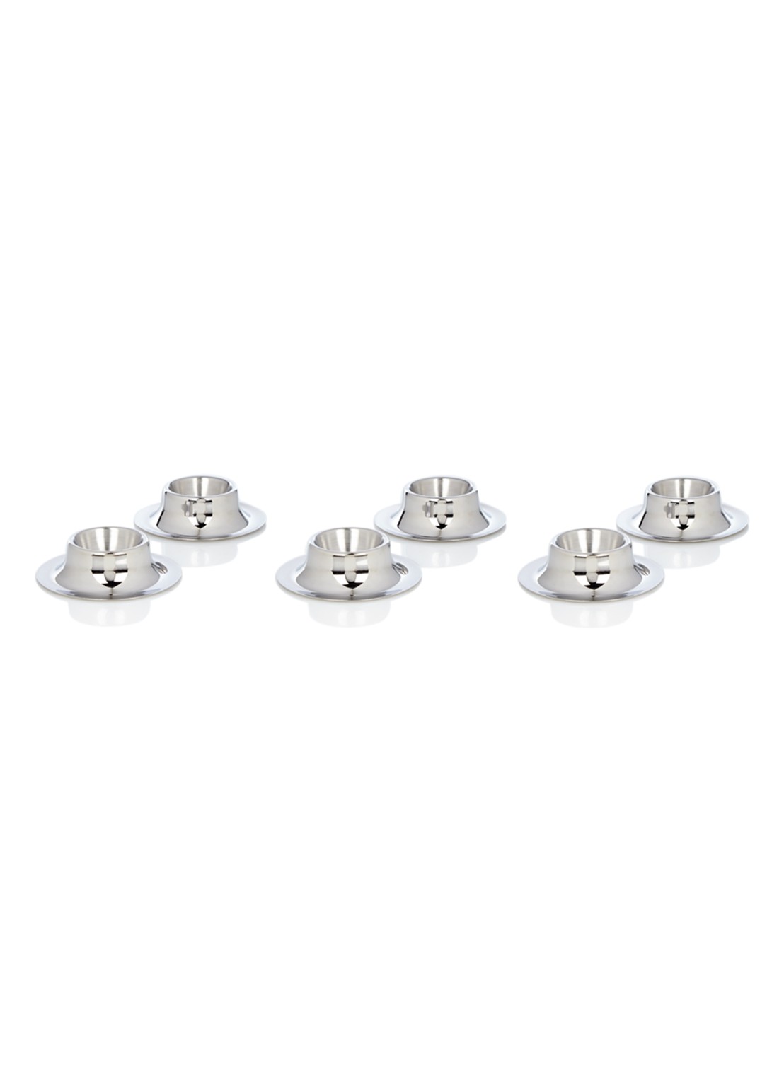 WMF Eierdop 3 cm set van 6 - voorkant zilver