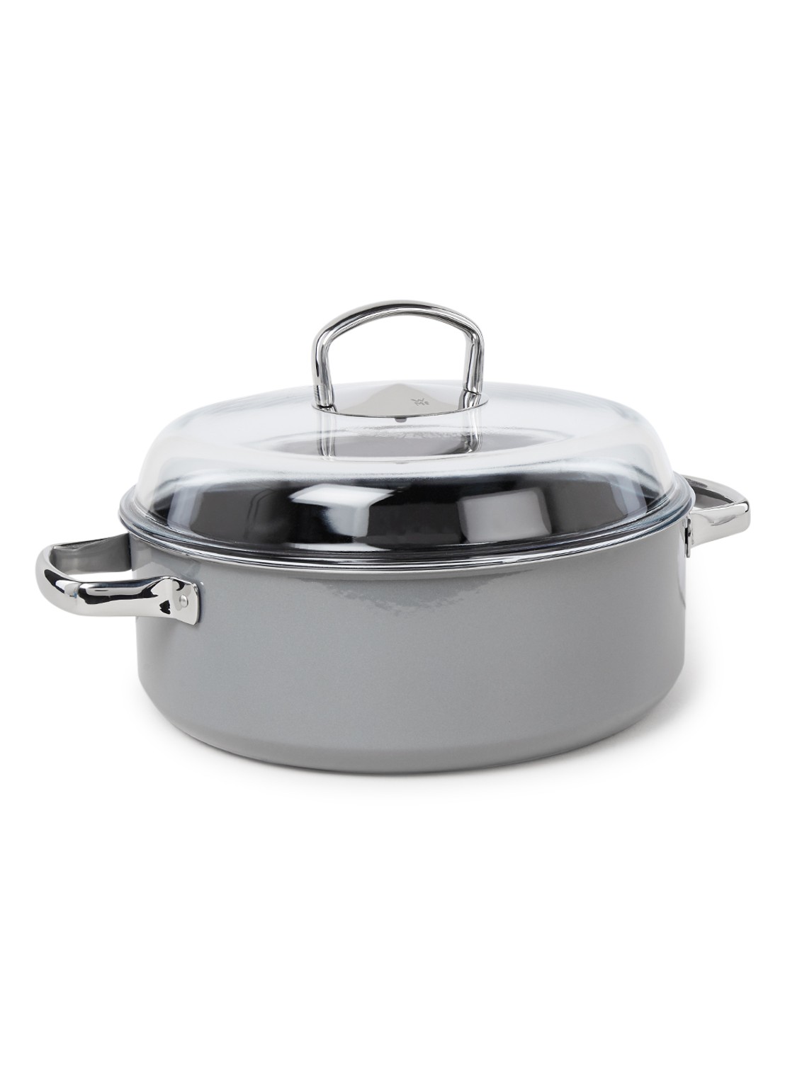 WMF Fusiontec Mineral braadpan met deksel Ø28 cm - voorkant 2 grijs