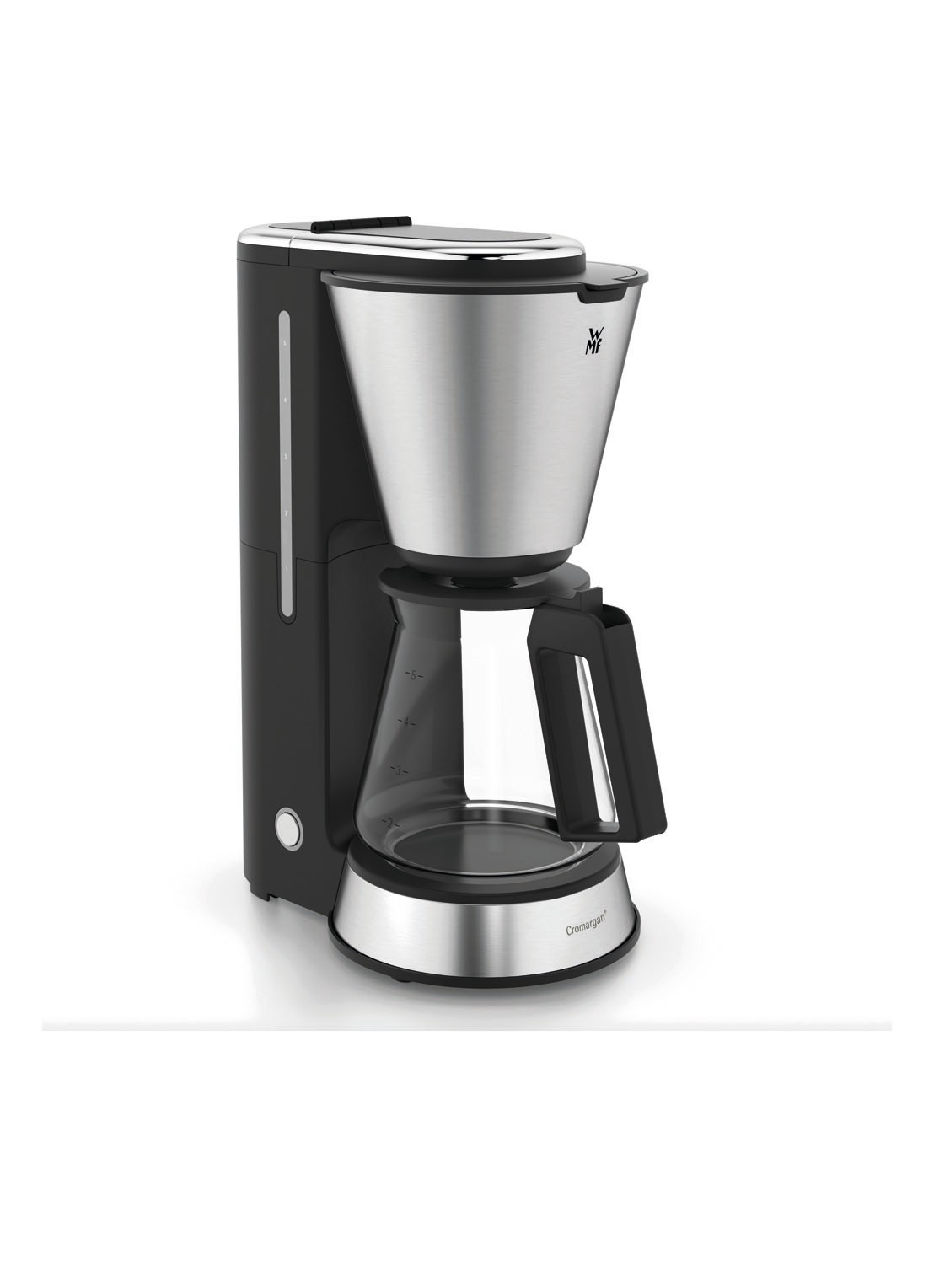 WMF KITCHENminis Aroma koffiezetapparaat met glazen kan - voorkant zilver