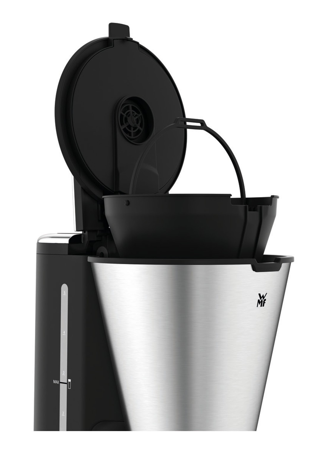 WMF KITCHENminis Aroma koffiezetapparaat met thermo beker 0412260011 - detail 4 roestvrijstaal