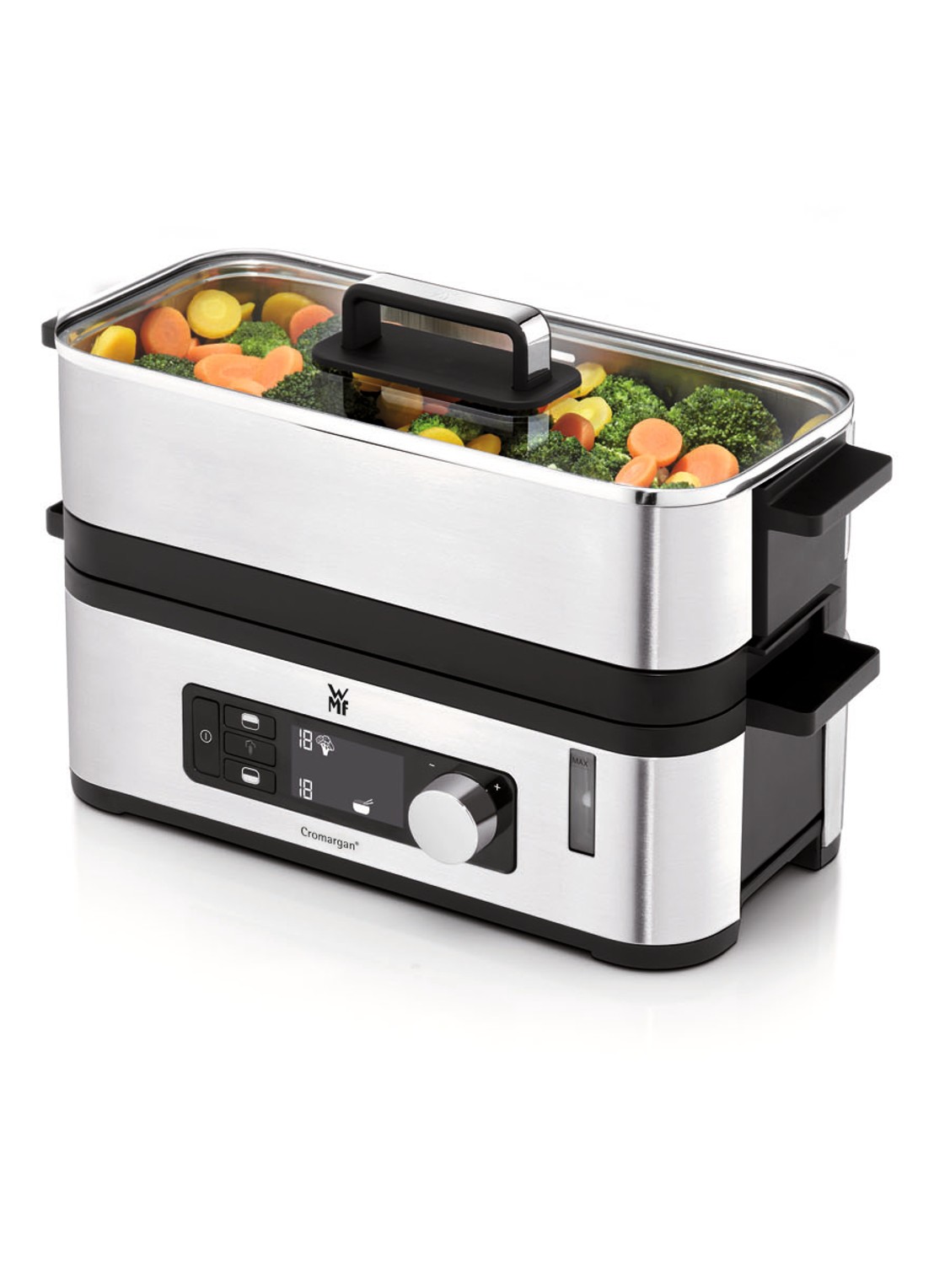 WMF KITCHENminis Vitalis E stoomkoker 415090011 - voorkant 7 roestvrijstaal