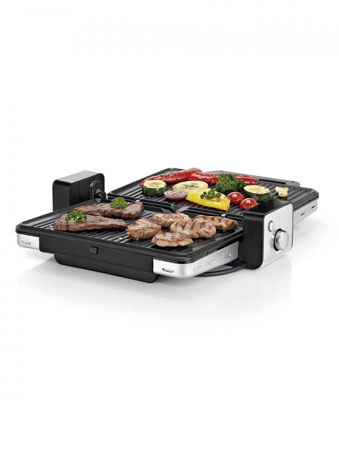 WMF LONO contactgrill + tafelgrill 2-in-1 - voorkant 6 zilver