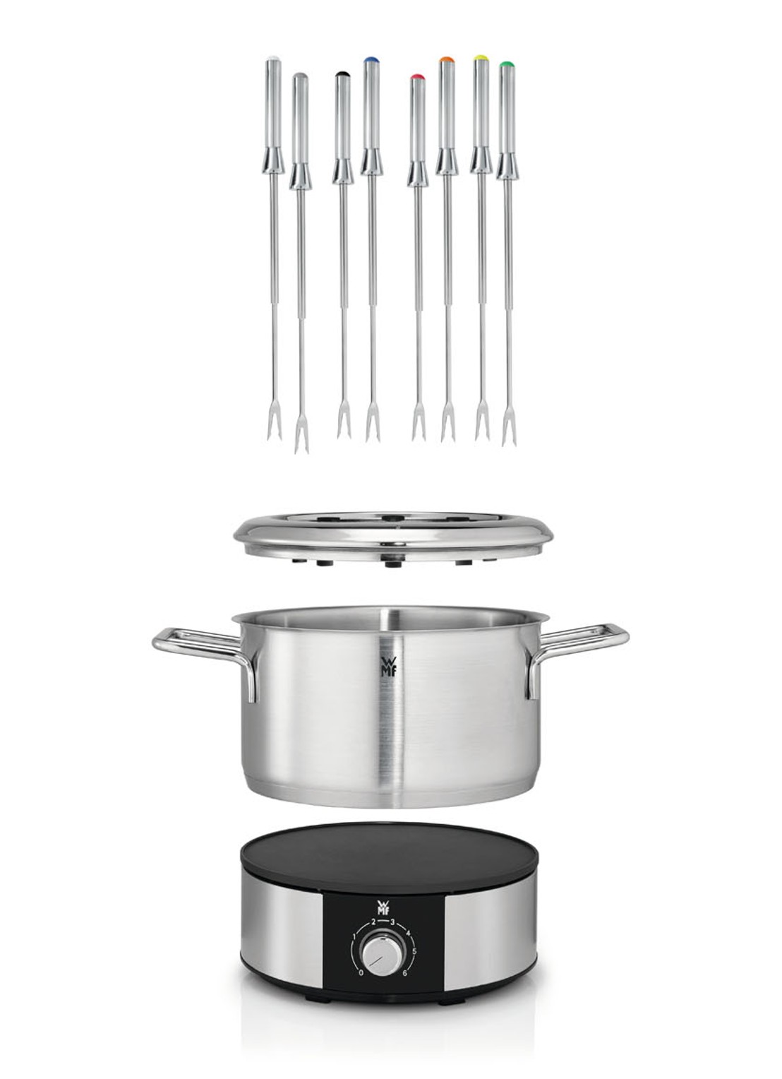 WMF Lono fondueset - detail 3 zilver