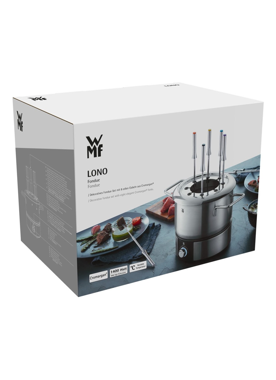 WMF Lono fondueset - detail 5 zilver