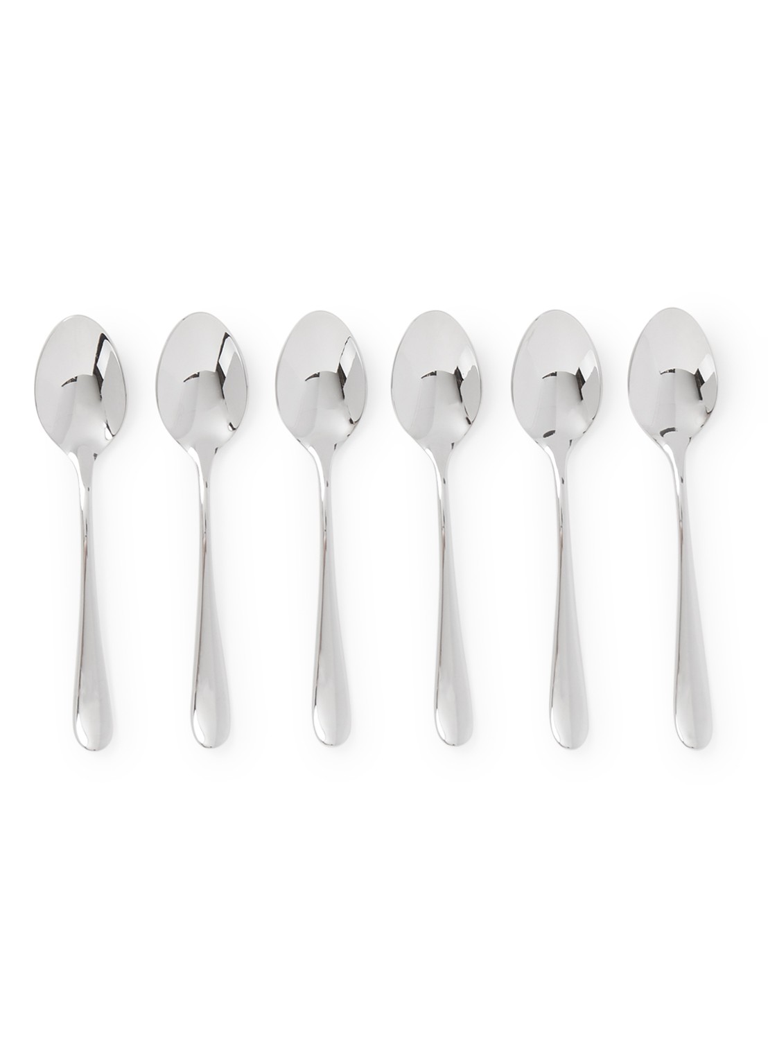 WMF Merit espressolepel set van 6 - voorkant zilver