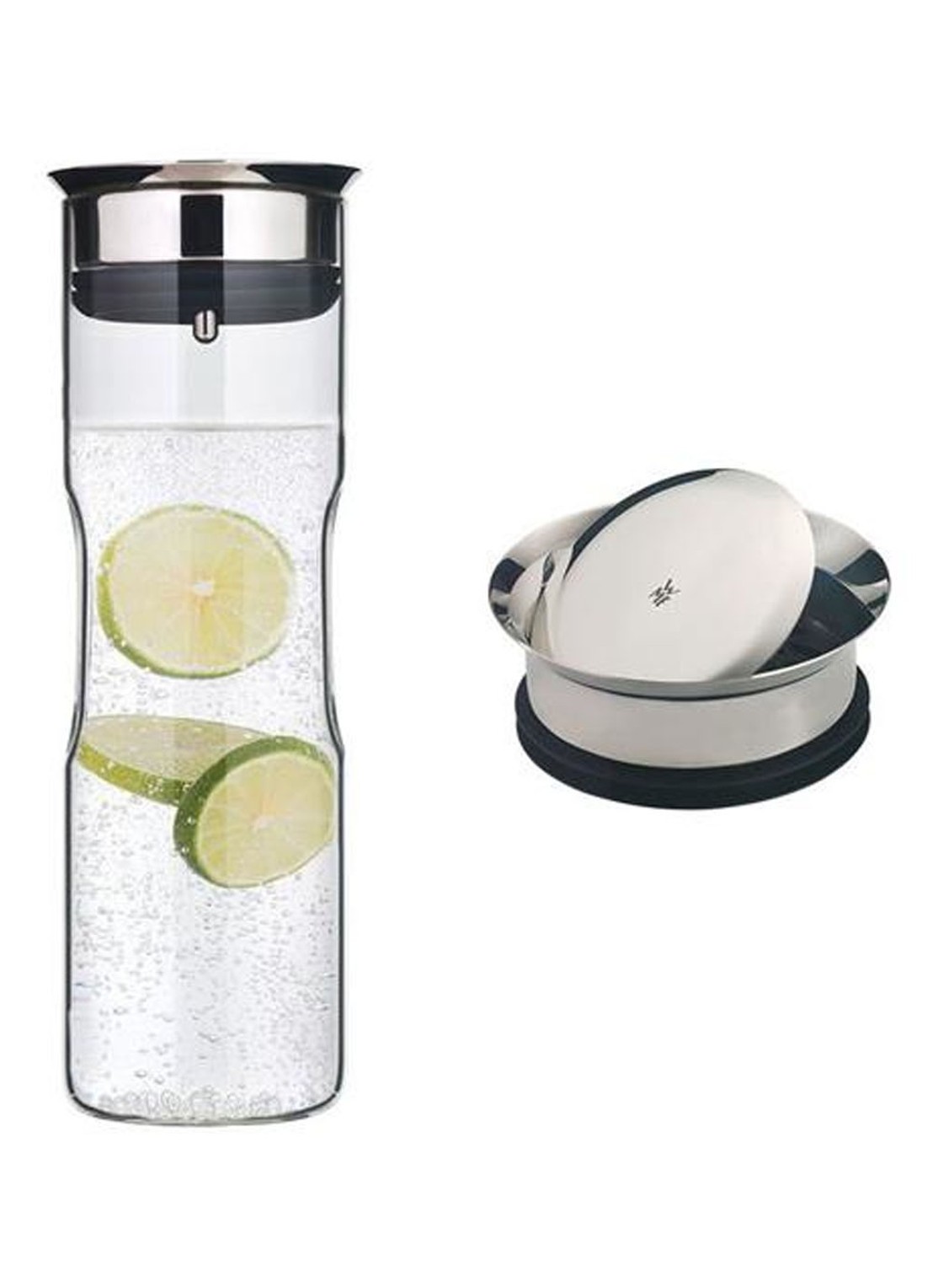 WMF Motion karaf van glas 1,25 liter - voorkant 6 zilver