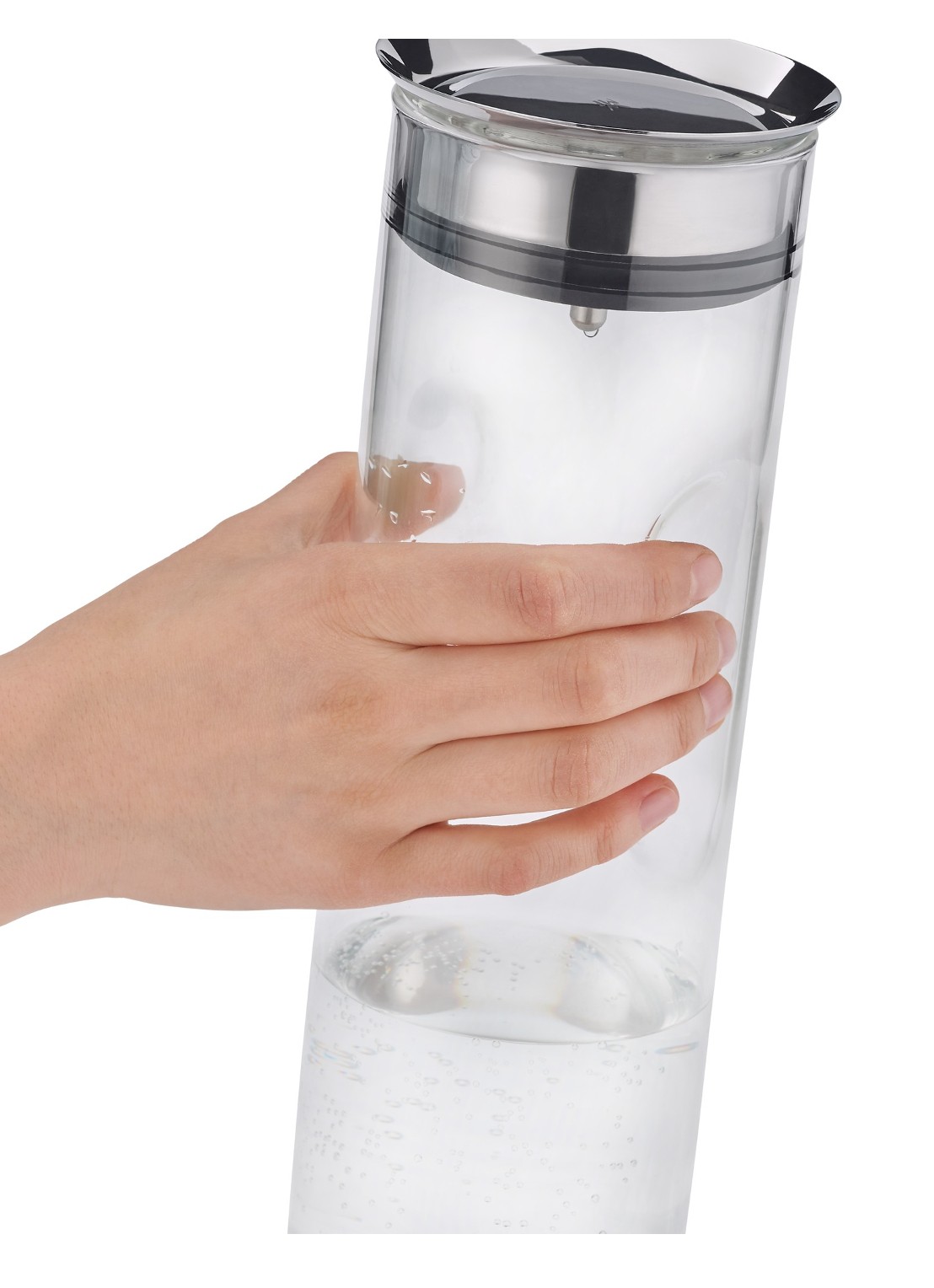 WMF Motion karaf van glas 1,25 liter - detail 2 zilver