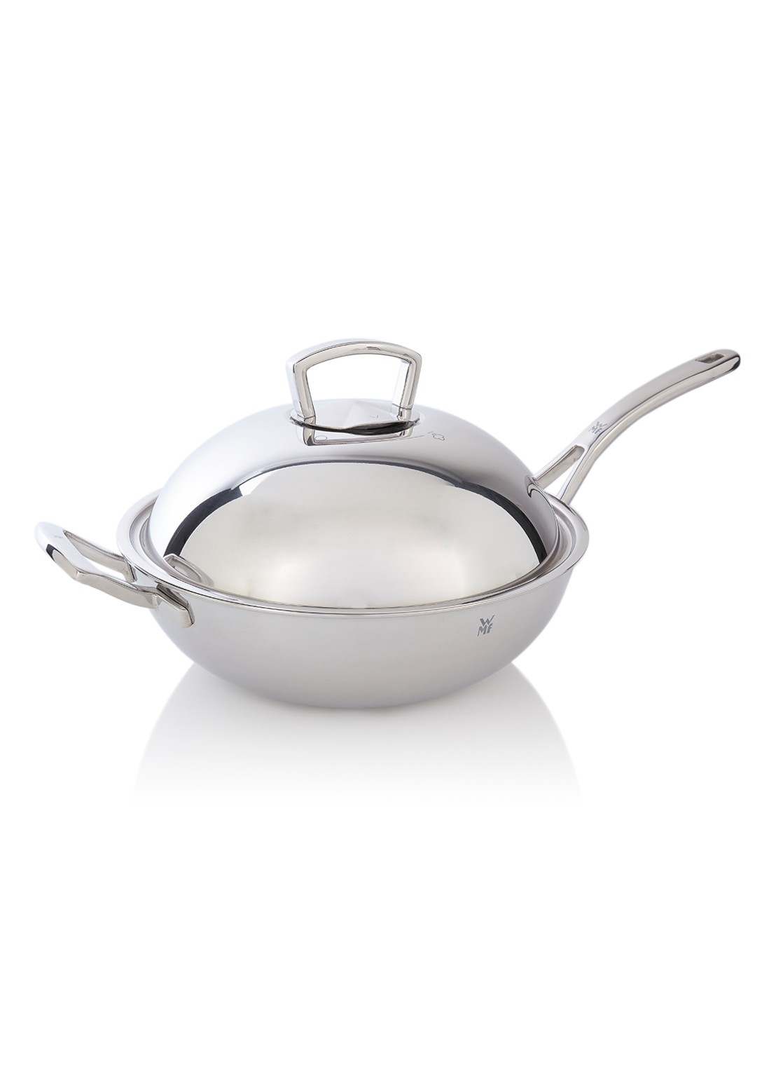 WMF Multiply wok met deksel Ø32 cm - voorkant roestvrijstaal