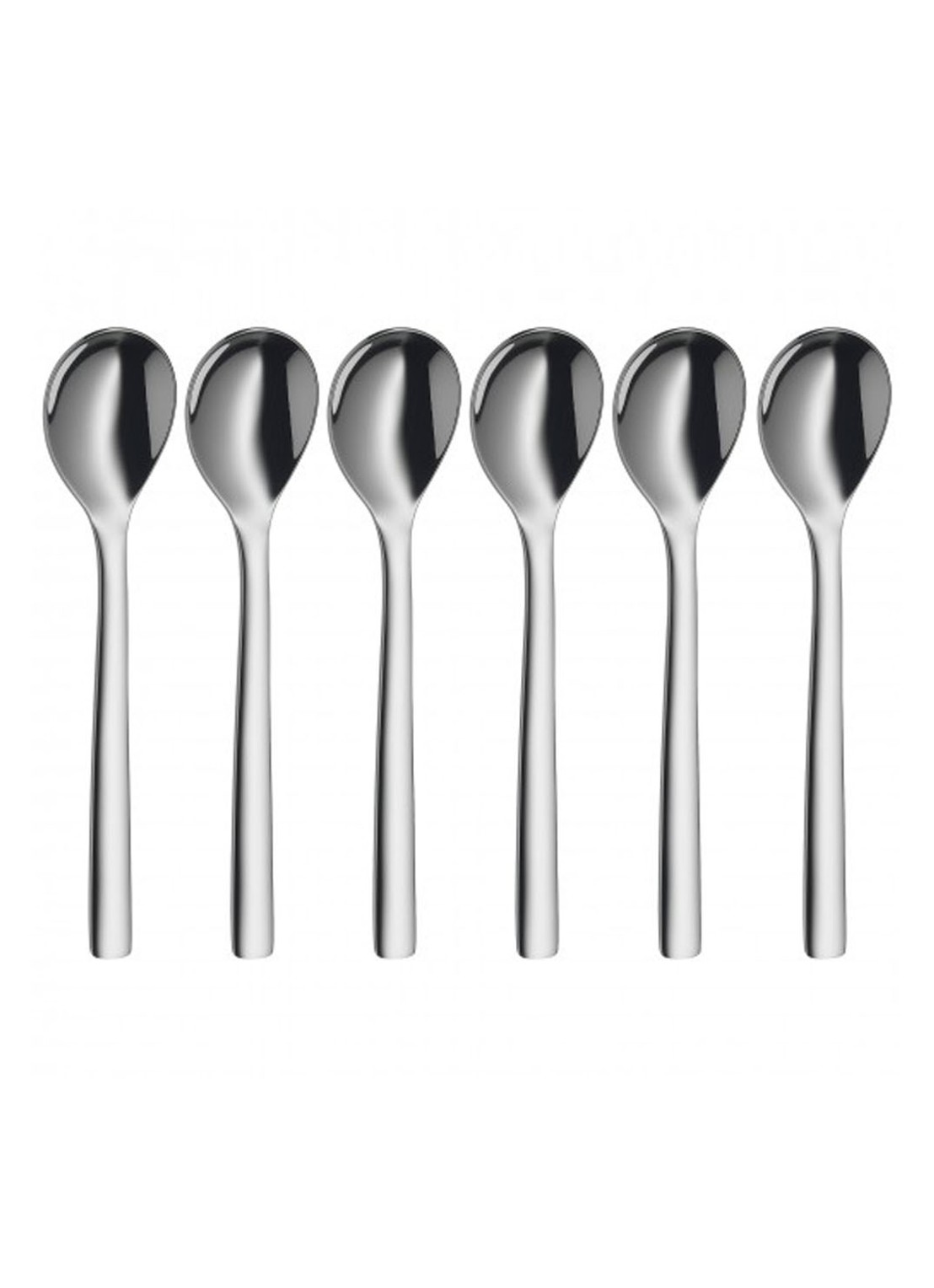 WMF Nuova eierlepelset 6-delig - voorkant zilver