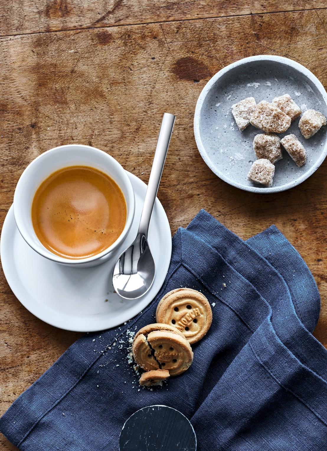 WMF Nuova koffie- en theelepelset 6-delig - voorkant 2 zilver