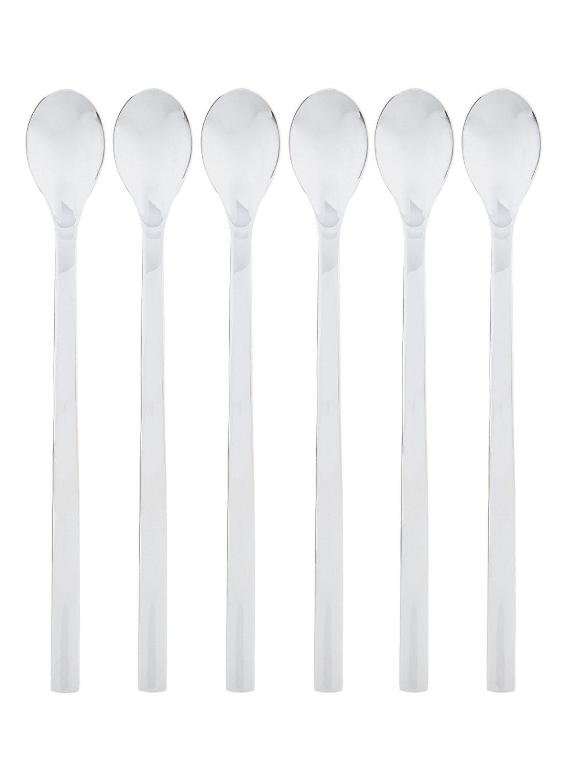 WMF Nuova longdrinklepelset 6-delig - voorkant zilver