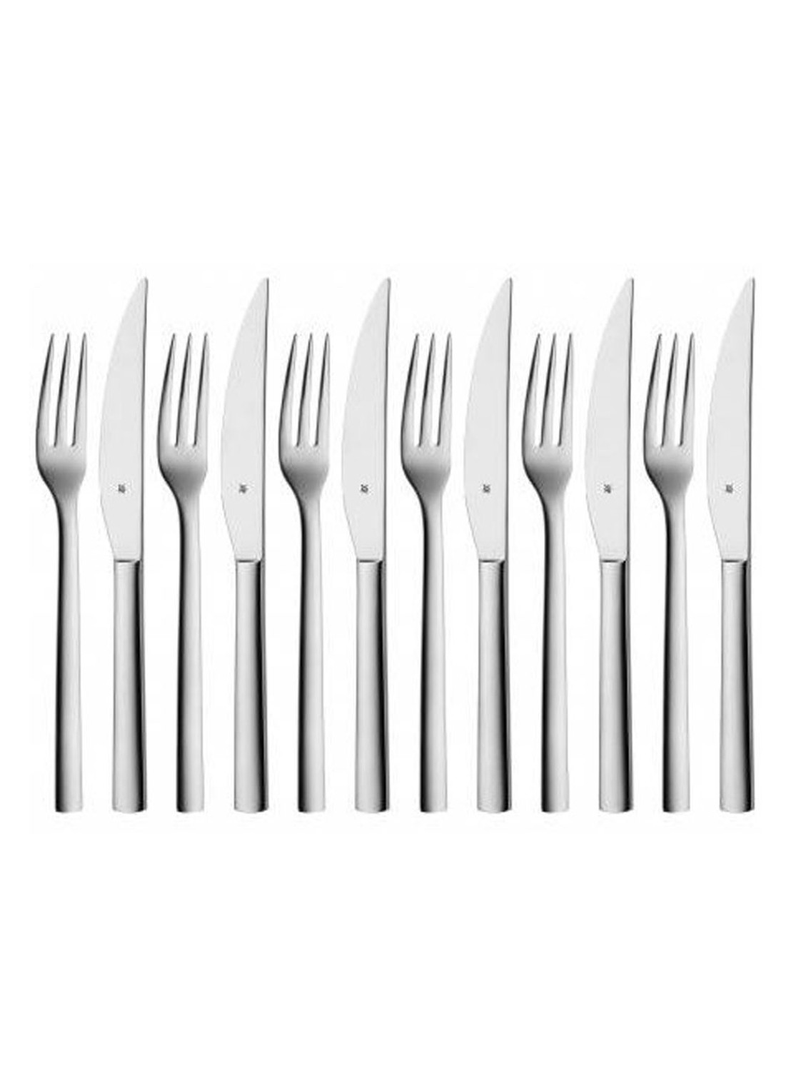 WMF Nuova steakbestekset 12-delig - voorkant 2 zilver