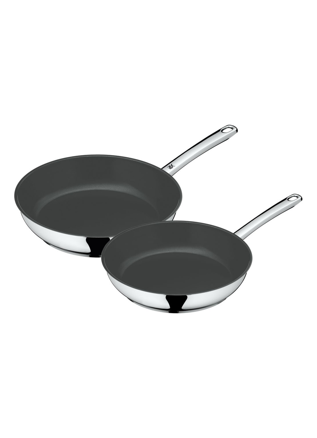 WMF Pannenset 2-delig - voorkant zilver