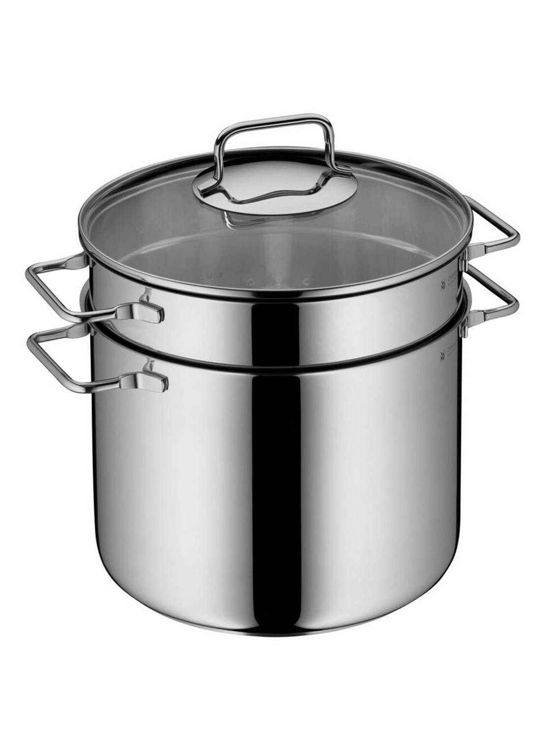 WMF Pastapan 24 cm  - voorkant zilver