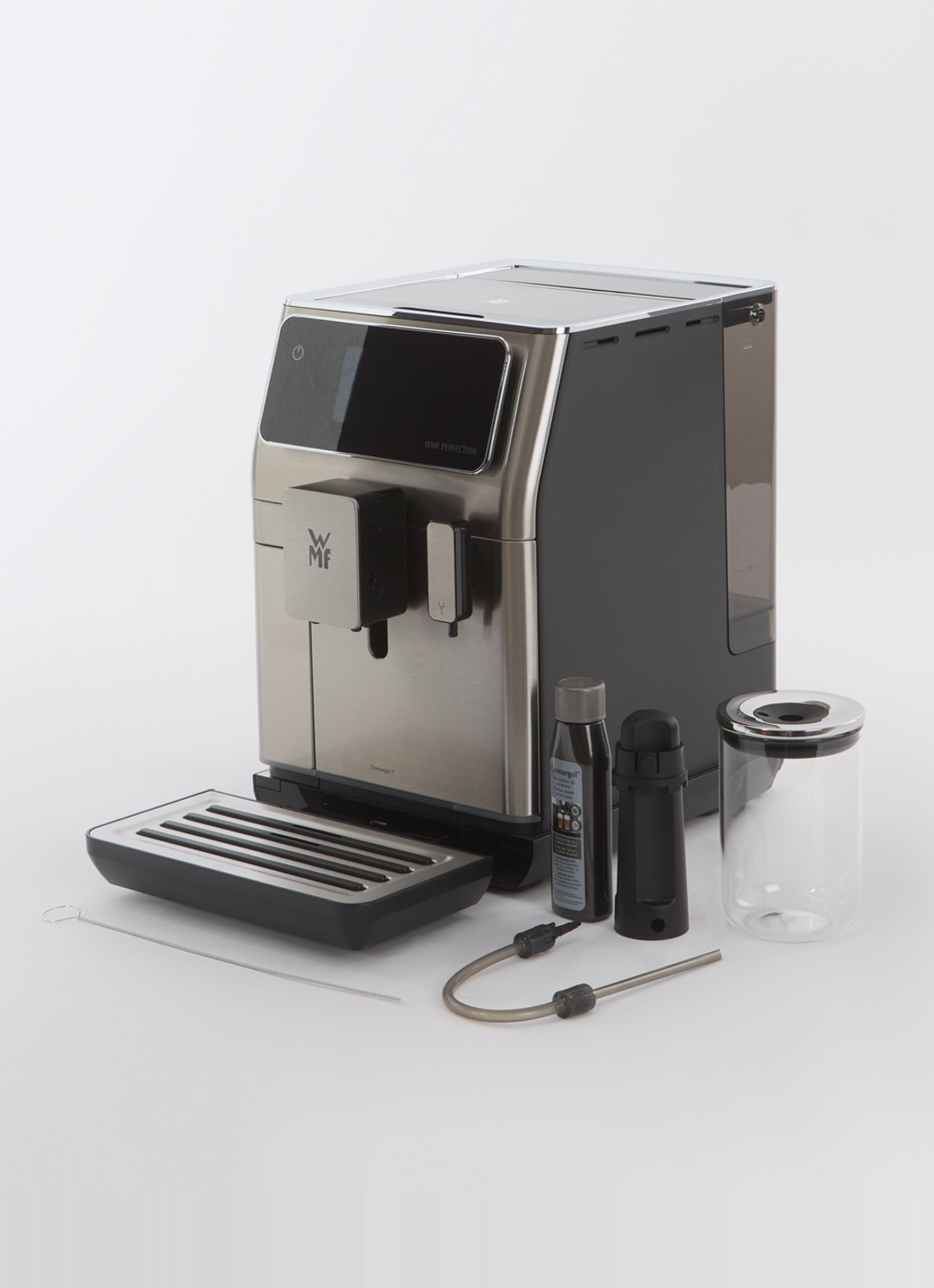 WMF Perfection 660L volautomatische koffiemachine CP813D10 - voorkant 3 zilver