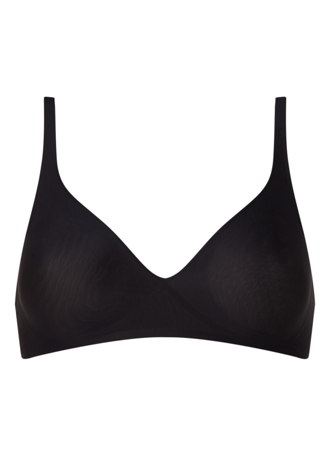 Wolford 3W Skin naadloze bralette - voorkant 3 diepzwart