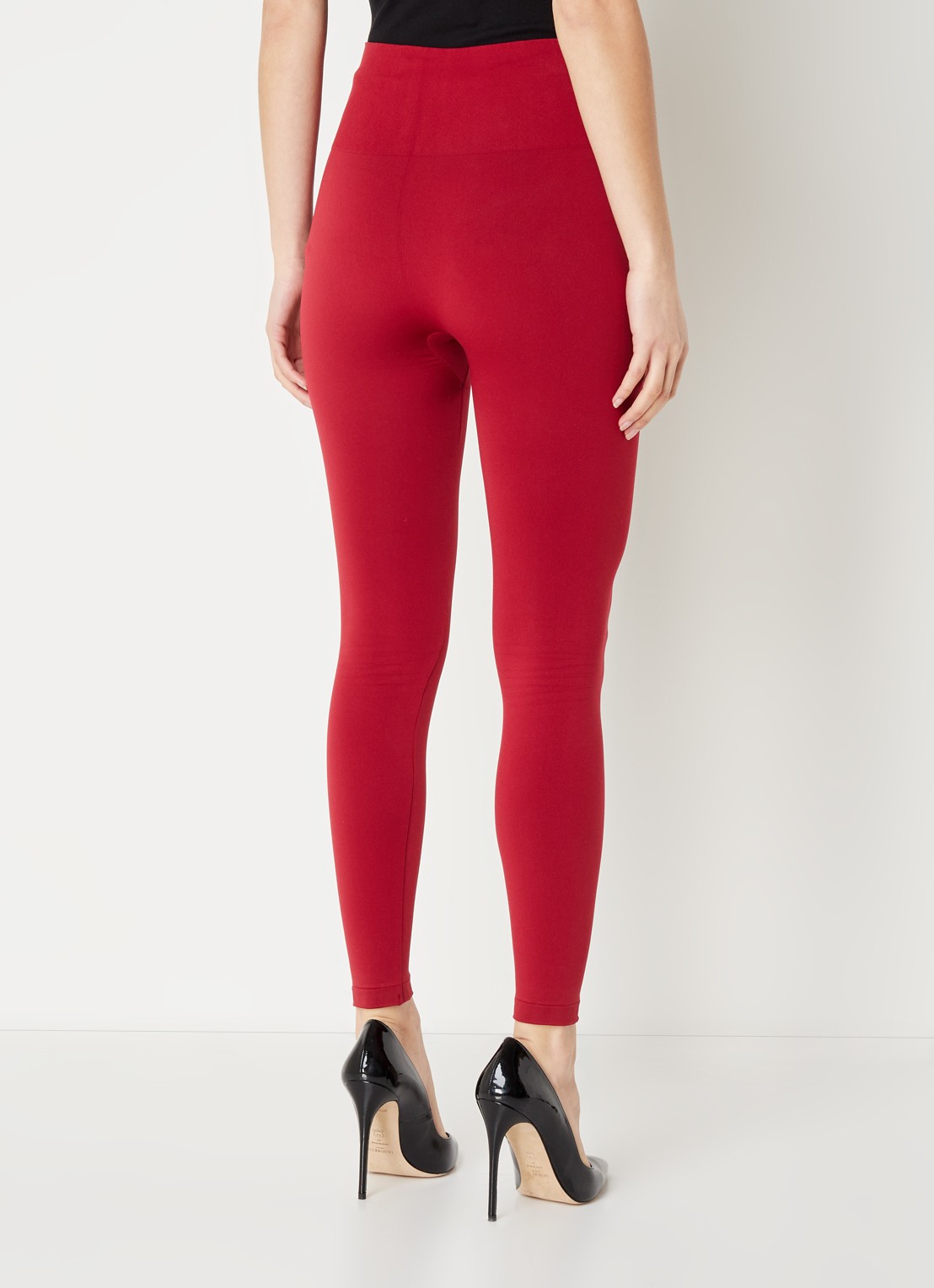 Wolford Aurora high waist legging - achterkant 3 donkerrood