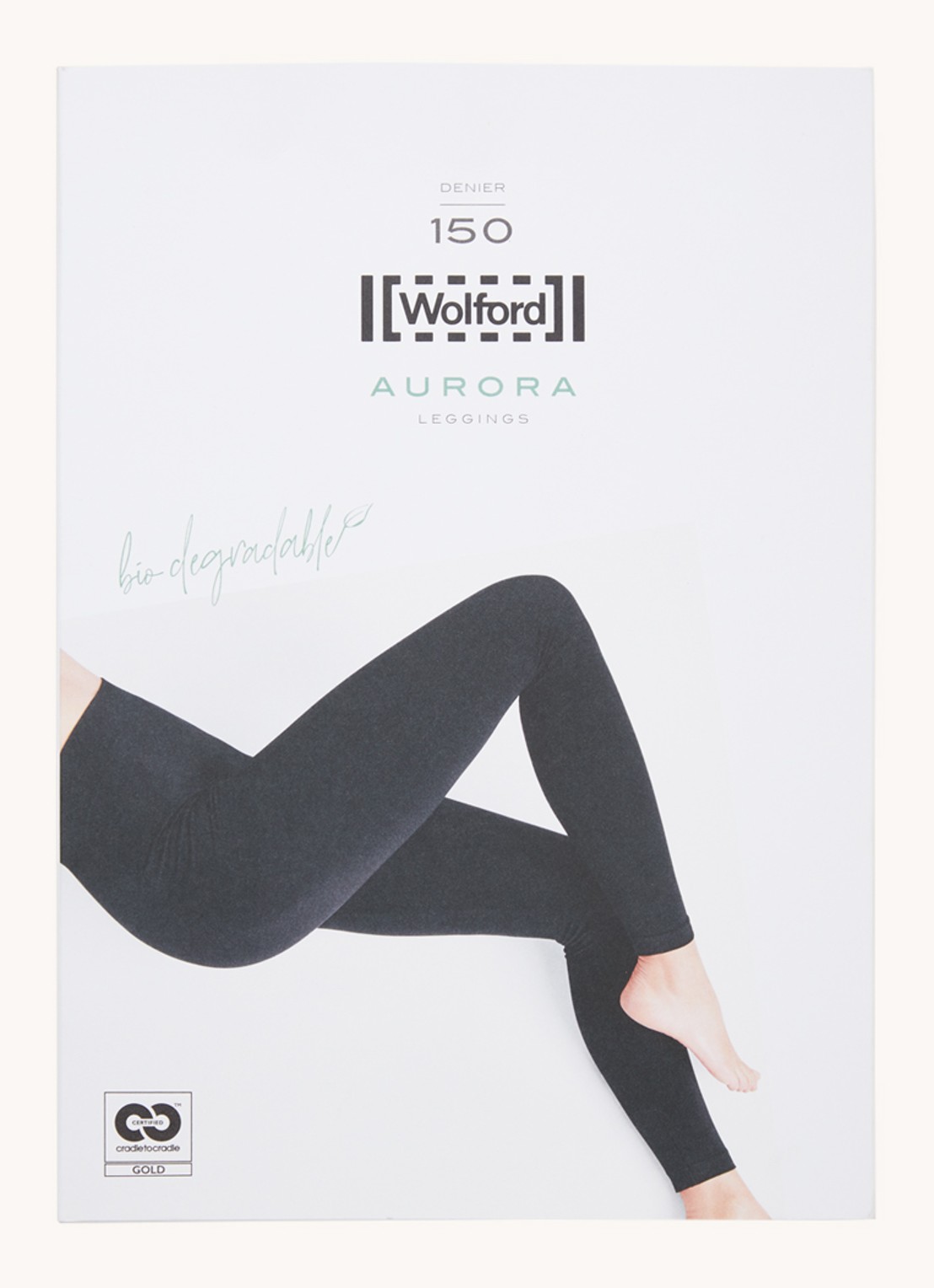 Wolford Aurora  legging van jersey - voorkant 3 zwart