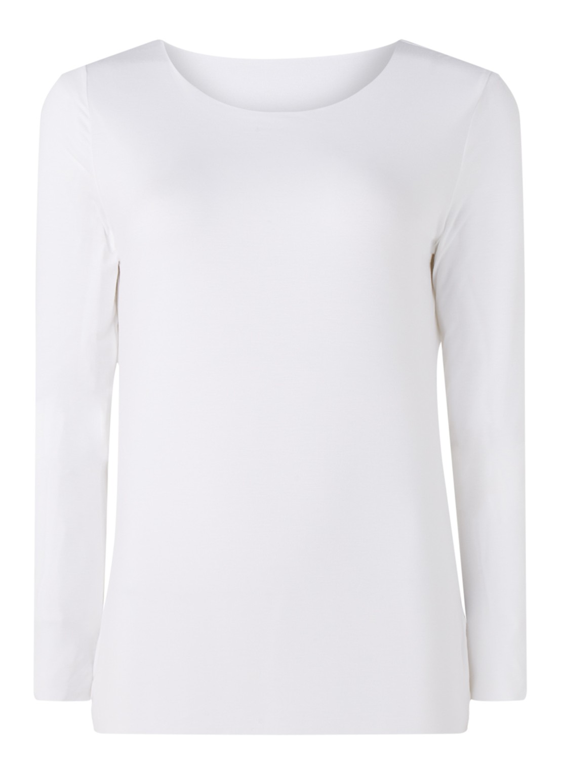 Wolford Aurora longsleeve van modal - voorkant 3 wit
