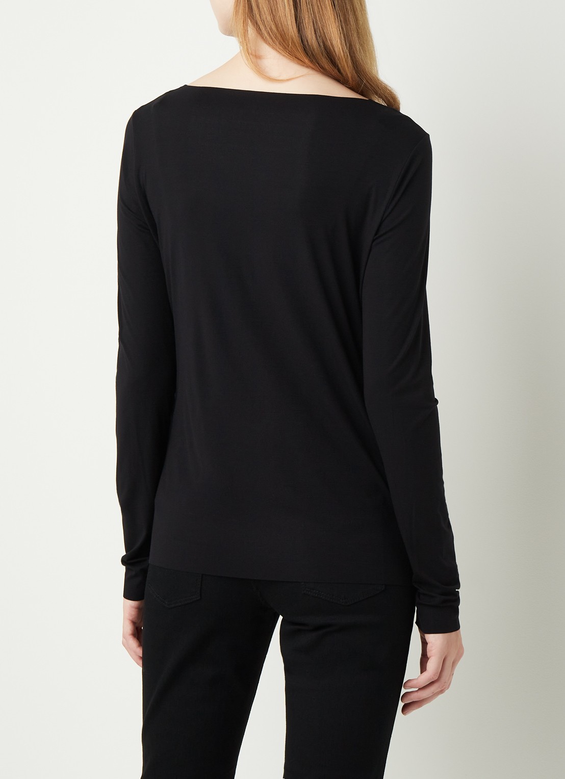 Wolford Aurora longsleeve van modal - achterkant 3 zwart