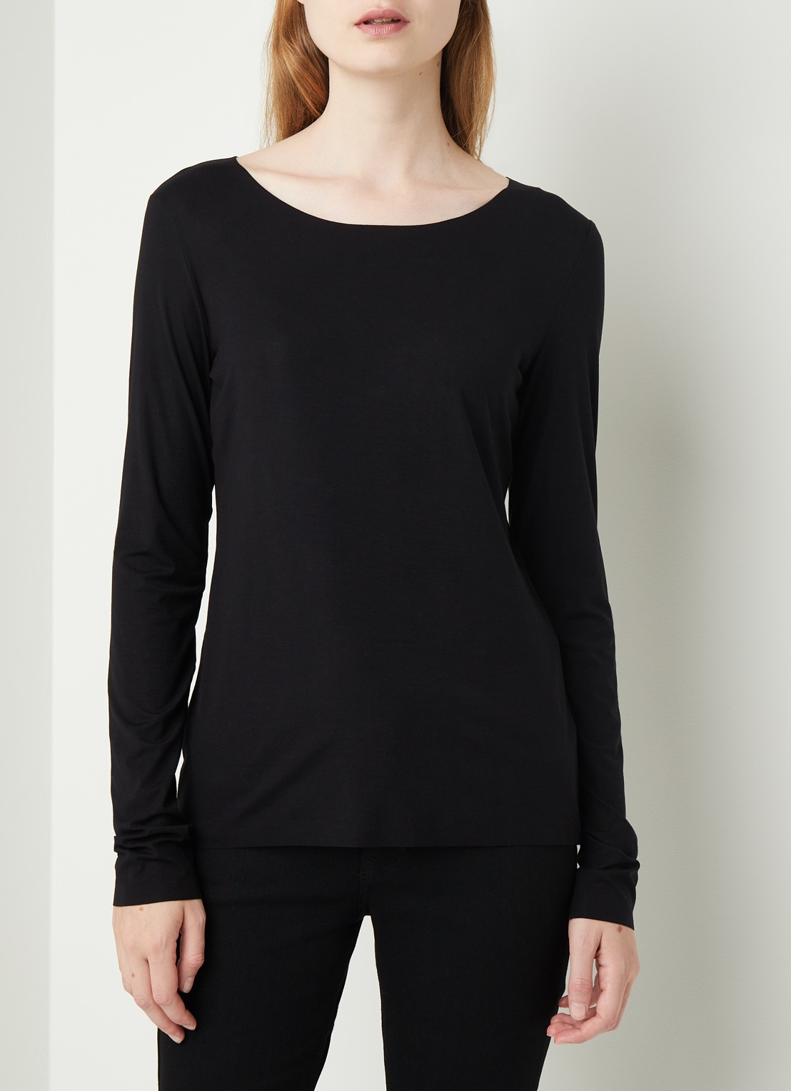 Wolford Aurora longsleeve van modal - detail 4 zwart