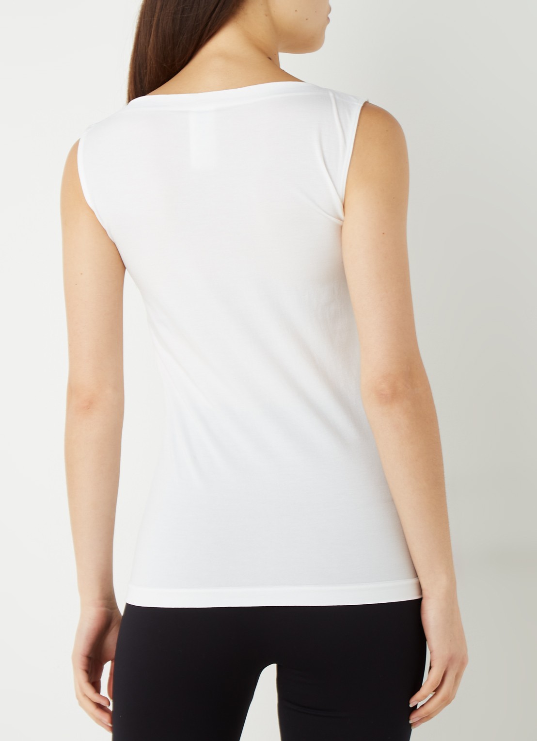 Wolford Aurora mouwloze top met boothals - achterkant 4 wit